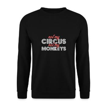 Monkey Lover I Motherhood I Not My Circus Not My - Unisex Sweatshirt - black - Front - Alina (178cm) & Michal (187cm)