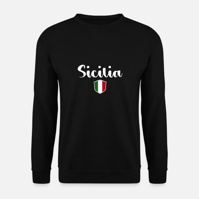 Vintage Sicilia Sizilien Italien - Unisex Pullover - Schwarz