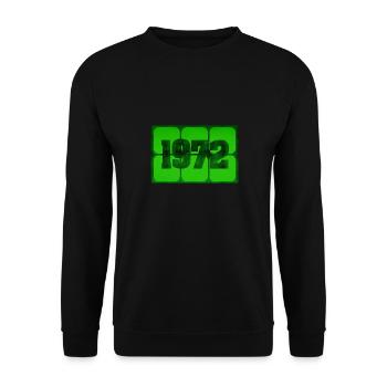 Born in 1972 - Unisex Sweatshirt - black - Front - Alina (178cm) & Michal (187cm)