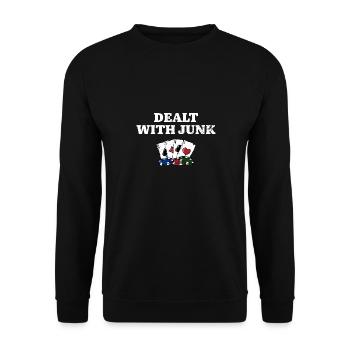 Dealt with Junk Gambler Poker Gambling Poker - Unisex Sweatshirt - black - Front - Alina (178cm) & Michal (187cm)