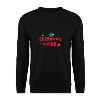Chipmunk Squad Cute Squirrel Forest Animal - Unisex Sweatshirt - black - Front - Alina (178cm) & Michal (187cm)