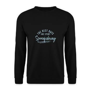 Les meilleurs jours sont passés à pêcher sous-marine Dictons - Sweat-shirt Unisexe - noir - Devant - Alina (178cm) & Michal (187cm)