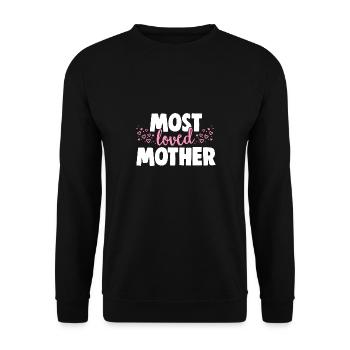 Muttertag Mama Geliebteste Mutter - Unisex Pullover - Schwarz - Vorne - Alina (178cm) & Michal (187cm)