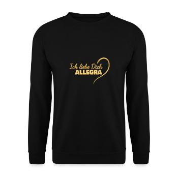 Liebe Allegra - Unisex Pullover - Schwarz - Vorne - Alina (178cm) & Michal (187cm)