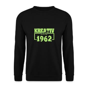 1962 - Unisex Pullover - Schwarz - Vorne - Alina (178cm) & Michal (187cm)