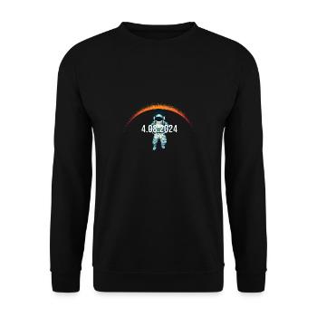 Totale Sonnenfinsternis 2024 - 4.08.24 Amerika - Unisex Pullover - Schwarz - Vorne - Alina (178cm) & Michal (187cm)