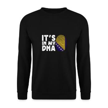 Bosnien und Herzegowina Flagge Bosnien - Unisex Pullover - Schwarz - Vorne - Alina (178cm) & Michal (187cm)