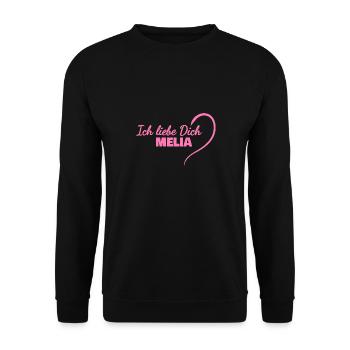 LiebeDich Melia - Unisex Pullover - Schwarz - Vorne - Alina (178cm) & Michal (187cm)