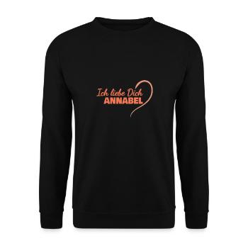 LiebeDich Annabel - Unisex Pullover - Schwarz - Vorne - Alina (178cm) & Michal (187cm)