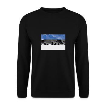 Estonia - Unisex Sweatshirt - black - Front - Alina (178cm) & Michal (187cm)