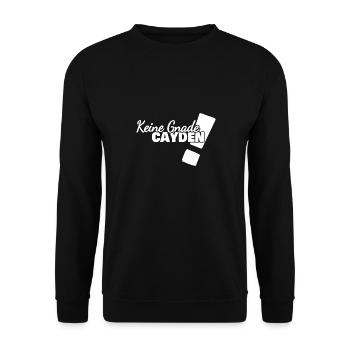Cayden als Lustig - Unisex Pullover - Schwarz - Vorne - Alina (178cm) & Michal (187cm)