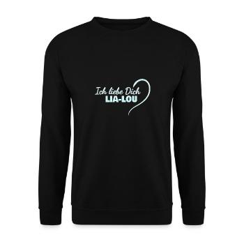 LiebeDich Lou - Unisex Pullover - Schwarz - Vorne - Alina (178cm) & Michal (187cm)