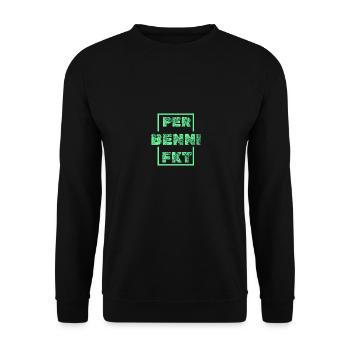 Geschenk für Benni - Unisex Pullover - Schwarz - Vorne - Alina (178cm) & Michal (187cm)