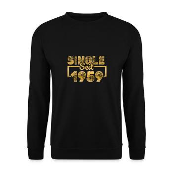 Single 1959 - Unisex Pullover - Schwarz - Vorne - Alina (178cm) & Michal (187cm)