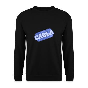 Carla as health - Unisex Sweatshirt - black - Front - Alina (178cm) & Michal (187cm)