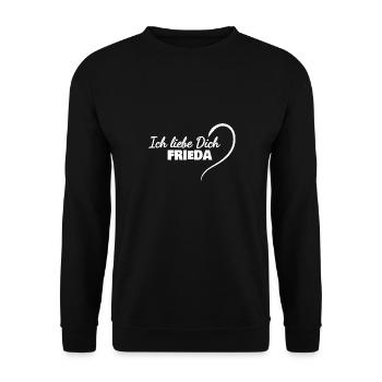 LoveYou Frieda - Sweat-shirt Unisexe - noir - Devant - Alina (178cm) & Michal (187cm)
