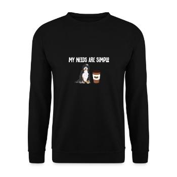 Chien Bernedoodle - Sweat-shirt Unisexe - noir - Devant - Alina (178cm) & Michal (187cm)