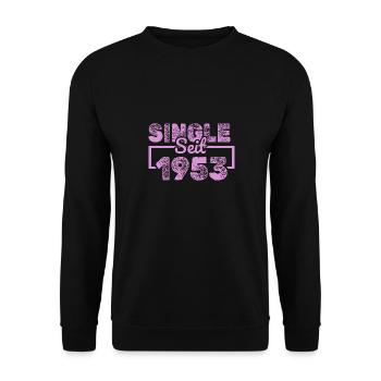 Single 1953 - Unisex Sweatshirt - black - Front - Alina (178cm) & Michal (187cm)