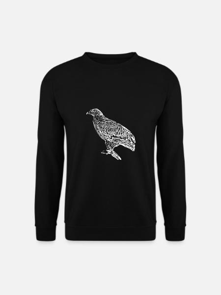 faucon pèlerin faucon oiseau prédateur faucon - Sweat-shirt Unisexe - noir