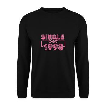 Single 1998 - Unisex Pullover - Schwarz - Vorne - Alina (178cm) & Michal (187cm)