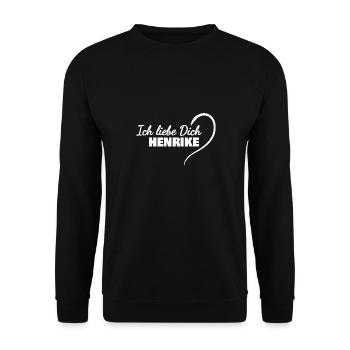 LiebeDich Henrike - Unisex Pullover - Schwarz - Vorne - Alina (178cm) & Michal (187cm)