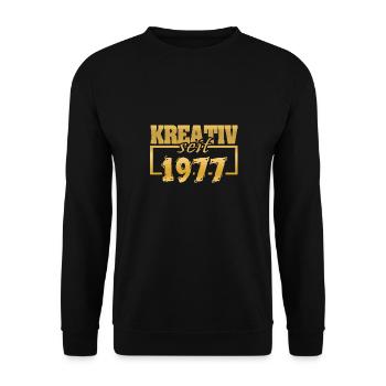 Kunst 1977 - Unisex Pullover - Schwarz - Vorne - Alina (178cm) & Michal (187cm)
