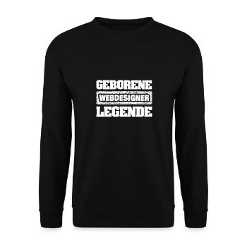Webdesigner als Beruf - Unisex Pullover - Schwarz - Vorne - Alina (178cm) & Michal (187cm)