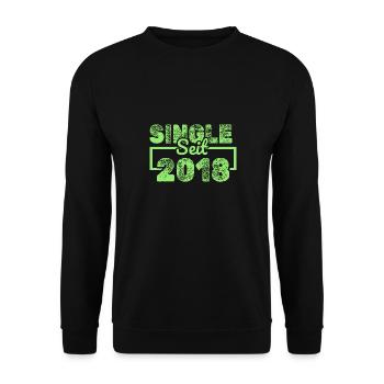 seit 2018 - Unisex Pullover - Schwarz - Vorne - Alina (178cm) & Michal (187cm)