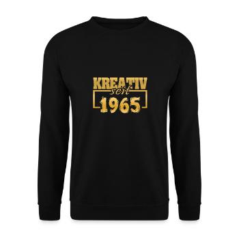 1965 - Sweat-shirt Unisexe - noir - Devant - Alina (178cm) & Michal (187cm)