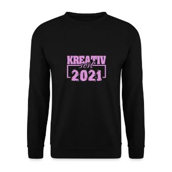 2021 - Unisex Pullover - Schwarz - Vorne - Alina (178cm) & Michal (187cm)
