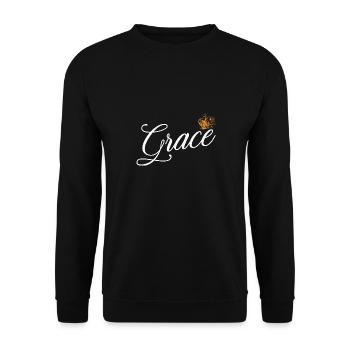 Grace Nom pour les femmes Enfants Bambins - Grace Custom - Sweat-shirt Unisexe - noir - Devant - Alina (178cm) & Michal (187cm)