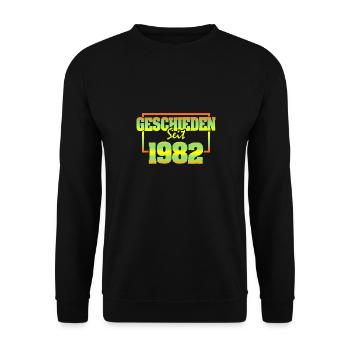 Husband 1982 - Unisex Sweatshirt - black - Front - Alina (178cm) & Michal (187cm)
