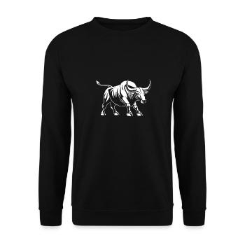 Bull - Unisex Sweatshirt - black - Front - Alina (178cm) & Michal (187cm)