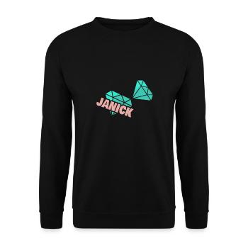 Papa Janick - Sweat-shirt Unisexe - noir - Devant - Alina (178cm) & Michal (187cm)