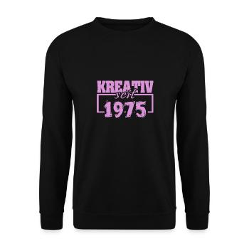Kreativ 1975 - Unisex Pullover - Schwarz - Vorne - Alina (178cm) & Michal (187cm)