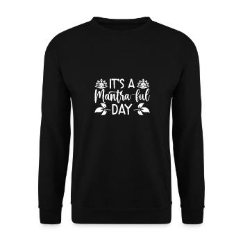 Pilates Enthusiasts It ́s A Mantra-ful Day Pilates - Unisex Sweatshirt - black - Front - Alina (178cm) & Michal (187cm)