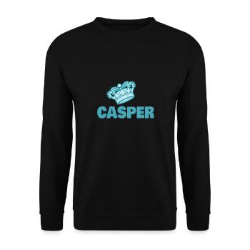 Casper als Vorname - Unisex Pullover - Schwarz - Vorne - Alina (178cm) & Michal (187cm)