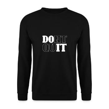 Fitness N'arrêtez pas Do It Motivation Gym Workout - Sweat-shirt Unisexe - noir - Devant - Alina (178cm) & Michal (187cm)