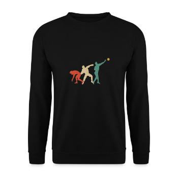 Vintage Short Putter Track And Field Retro Shot - Unisex Sweatshirt - black - Front - Alina (178cm) & Michal (187cm)