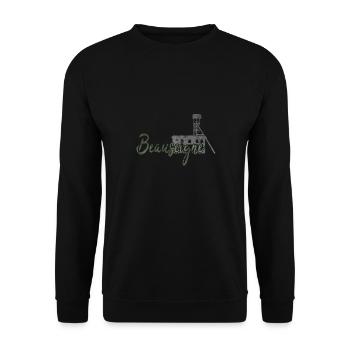 Beauseigne Parler Gaga Saint-Etienne Stéphanois - Sweat-shirt Unisexe - noir - Devant - Alina (178cm) & Michal (187cm)
