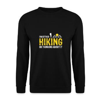 Je fais de la randonnée ou j’y pense drôlement - Sweat-shirt Unisexe - noir - Devant - Alina (178cm) & Michal (187cm)