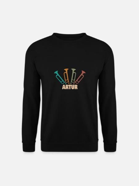 Blasinstrument Trompetenspieler Tube Artur - Unisex Pullover - Schwarz