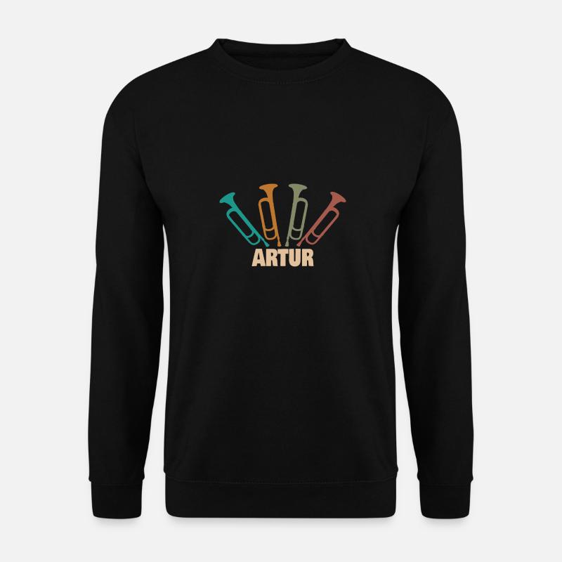 Blasinstrument Trompetenspieler Tube Artur - Unisex Pullover - Schwarz