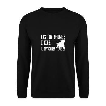 Cairn Terrier Chien - Sweat-shirt Unisexe - noir - Devant - Alina (178cm) & Michal (187cm)