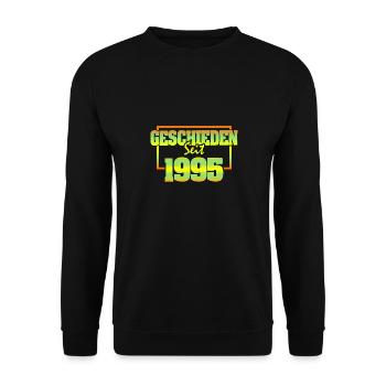 Ehefrau 1995 - Unisex Pullover - Schwarz - Vorne - Alina (178cm) & Michal (187cm)
