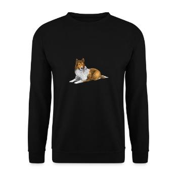 Collie à poil long Collie rugueux Chien - Sweat-shirt Unisexe - noir - Devant - Alina (178cm) & Michal (187cm)