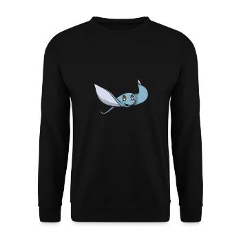 Raies pastenagues, raies manta, raies océaniques, raies - Sweat-shirt Unisexe - noir - Devant - Alina (178cm) & Michal (187cm)