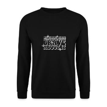 Tummy Ache Survivor My Tummy Hurts Funny Lactose - Unisex Pullover - Schwarz - Vorne - Alina (178cm) & Michal (187cm)
