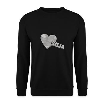 Herzchen Silia - Unisex Pullover - Schwarz - Vorne - Alina (178cm) & Michal (187cm)