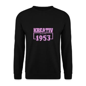 Kreativ 1953 - Unisex Pullover - Schwarz - Vorne - Alina (178cm) & Michal (187cm)